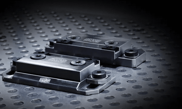 precision CNC fixture module mounted on machining table to improve machining accuracy and repeatability